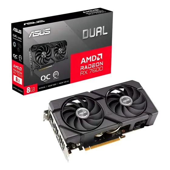 Placa De Vídeo Asus Dual Amd Radeon Rx 7600 Evo Ocb,