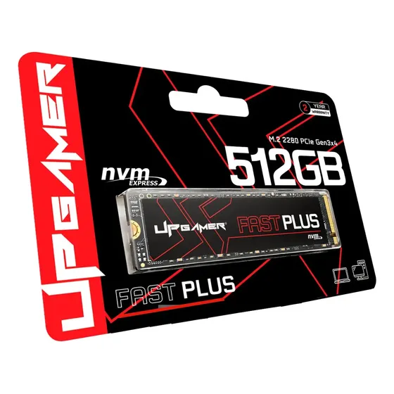 Ssd Interno Fast Plus Up3000 512gb M.2 Nvme Preta - Up Gamer