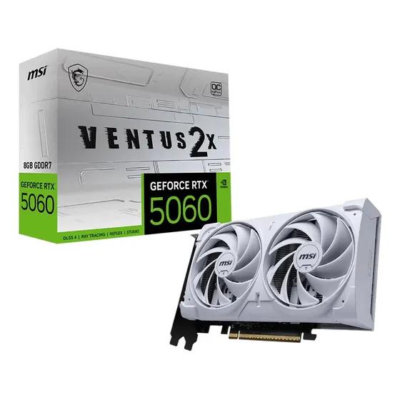 Placa De Vídeo Msi Ventus 2x Oc White Geforce Rtx-5060 8gb