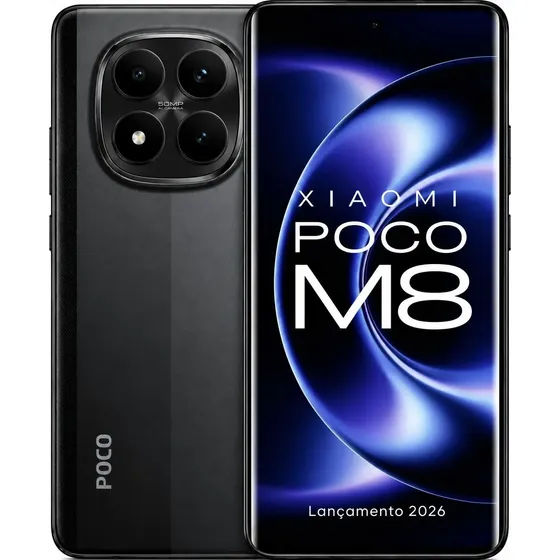 Smartphone Xiaomi Poco M8 5g 256gb 8gb Ram Global Preto Nfc