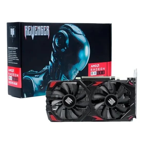 Placa De Vídeo Amd Radeon Rx580 8g Gráficos Potentes