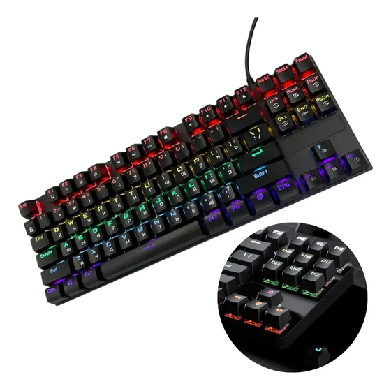 Teclado Gamer Mecânico Profissional Retroiluminado Rgb Usb
