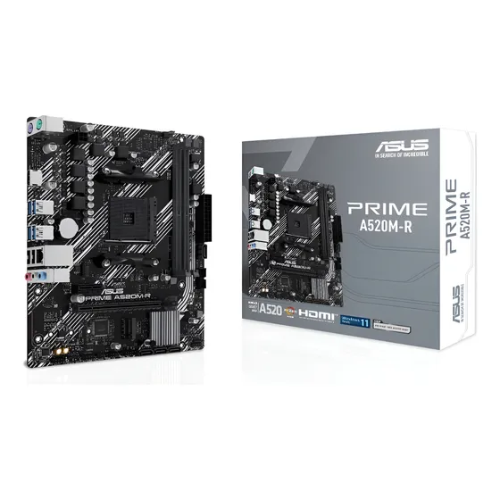 Placa Mãe Asus Prime A520m-r Am4 Ddr4 M.2 Chipset A520 Hdmi
