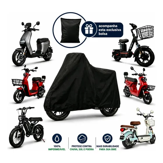 Capa Cobrir Bicicleta Elétrica Scooter Protetora Sol Chuva