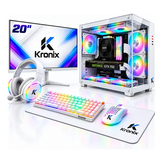 Pc Gamer 32gb Ram I7 Completo Branco Gtx 8gb Ddr5 + Kit Game