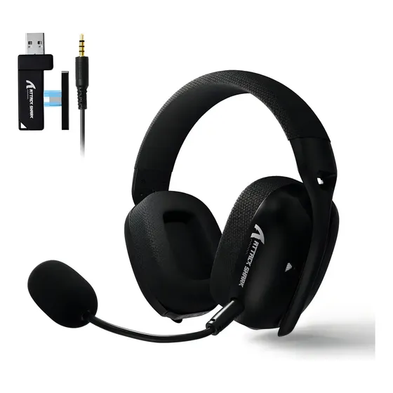 Headset Gamer Attack Shark L80 PRO Sem Fio Tri-Mode com Microfone Destacável Headset Gamer Attack Shark L80 PRO Sem Fio Tri-Mode com Microfone Destacável