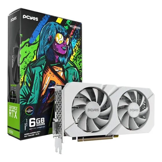 Placa De Vídeo Gpu Nvidia Geforce Rtx 3050 6gb Gddr6 96bit