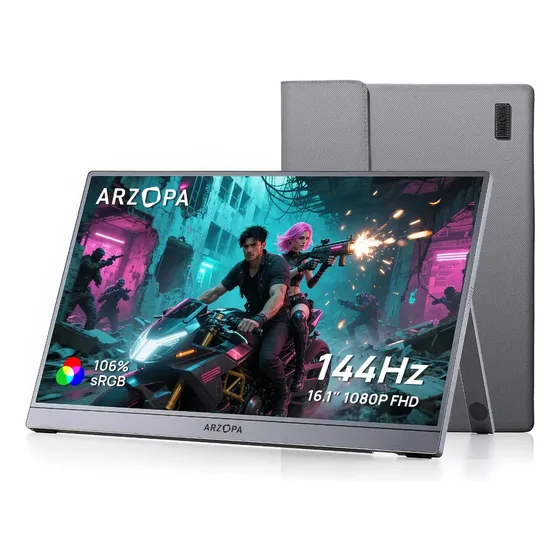 Monitor Gamer Portátil Arzopa Z1fc 16,1 Full Hd 144hz