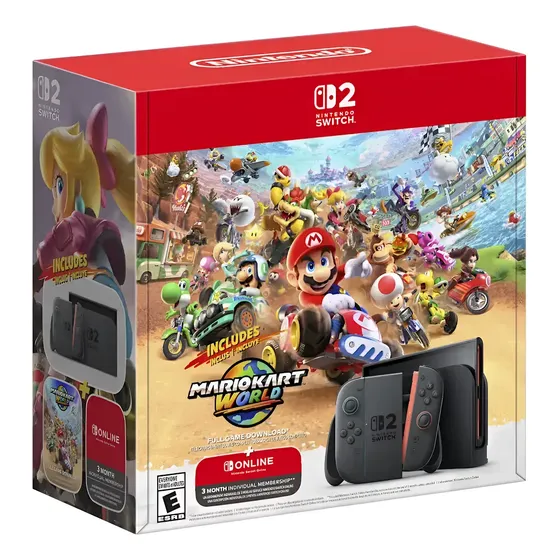 Bundle Nintendo Switch 2 + Mario Kart World Preto Bundle Nintendo Switch 2 + Mario Kart World Preto