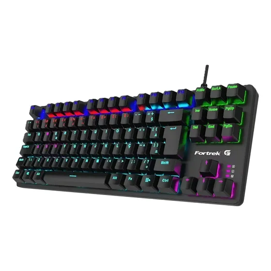 Teclado Gamer Mecânico Fortrek Black Hawk Compact Rainbow