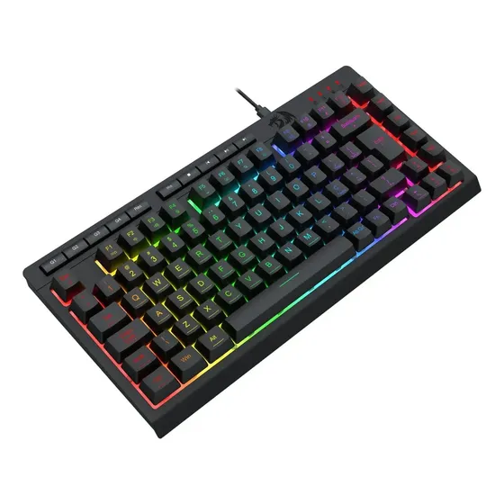 Teclado Gamer Redragon Crescent Rgb Abnt2 K524-rgb-pt Pto Preto Português Brasil