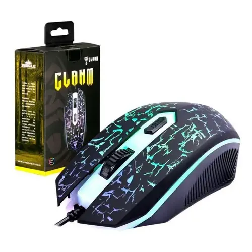 Mouse Gamer Com Fio Clanm Led Óptico Usb 3600 Dpi Preto