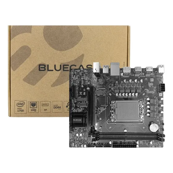 Placa Mãe H610 Ddr4 Intel 12a/13a Geração Lga 1700 M.2 Nvme Cor Preto