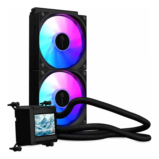 Watercooler Kalkan Aura Lcd 240mm Argb Tela 2.4 Preto