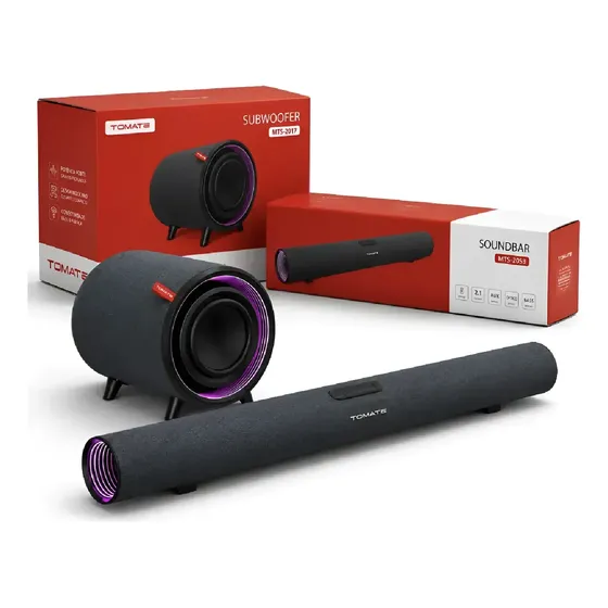 Soundbar 2.1 Canais 170w Bluetooth 5.3 Rgb Controle Remoto,