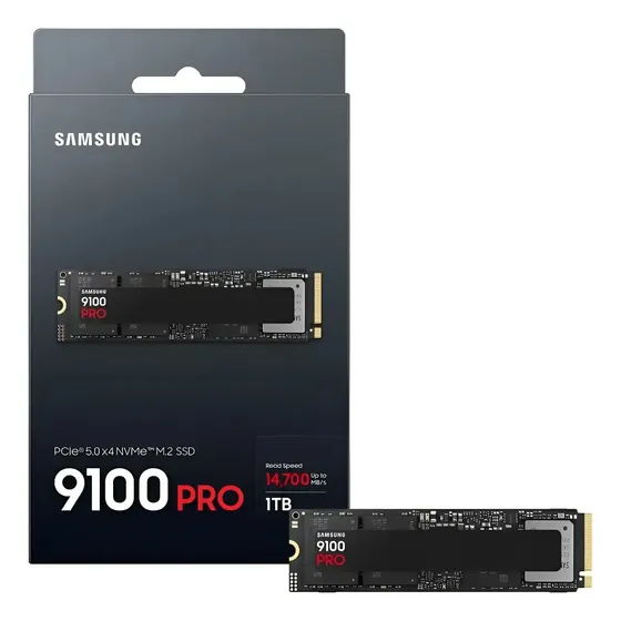 Ssd Samsung 9100 Pro 1tb Nvme Gen5 X4 Leitura 14700mb/s