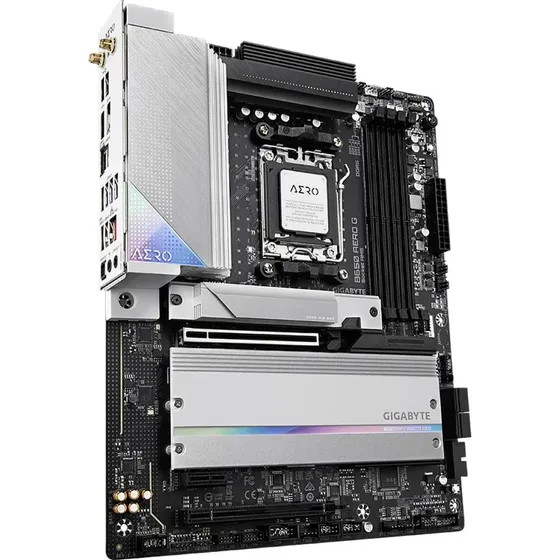 Placa Mãe Gigabyte Para Amd Am5 B650 Aero G Wifi Branca 4xdd
