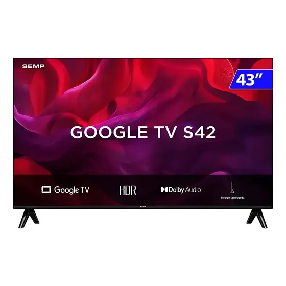 Smart Tv Semp Led 43 Full Hd Wi-fi Android Tv 43s42