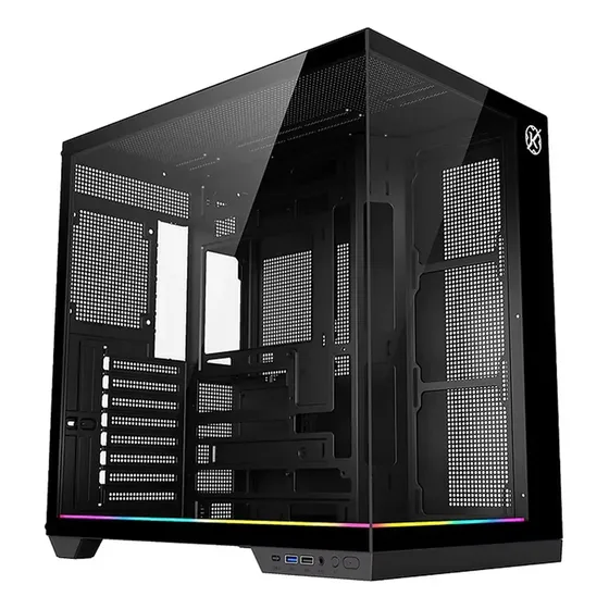 Gabinete Gamer Aquário Kalkan Skye Rgb Preto Klk00042 Atx