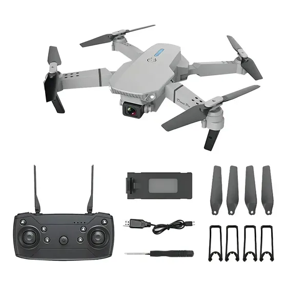 Drone DLI E88 Pro HD Com Câmera, 2 Baterias e Wi-Fi