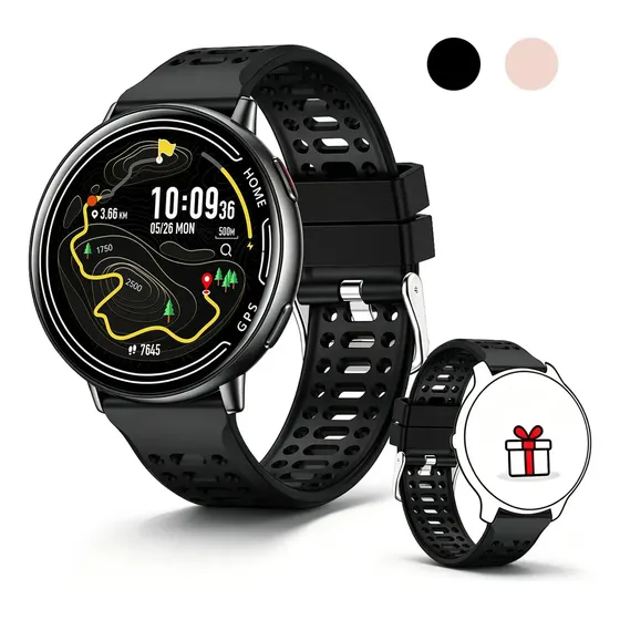 Smartwatch WGP KC100 com GPS, Tela AMOLED de 1.39" para Chamadas Bluetooth e Monitor de Saúde