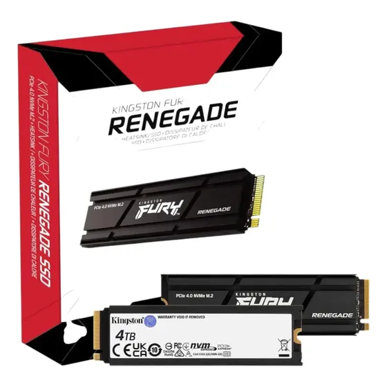 Ssd M.2 4tb Kingston Fury Renegade Com Dissipador Nvme Pcie