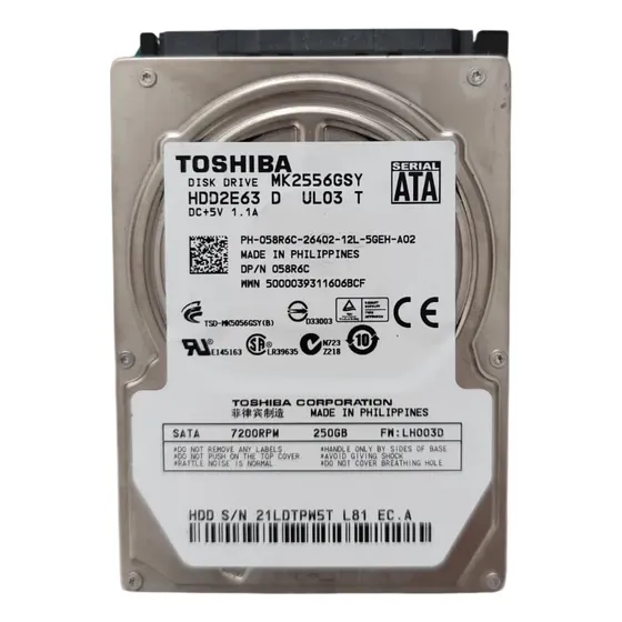 Hd Interno Toshiba Mk2556gsy 250gb 7200rpm (Recondicionado)