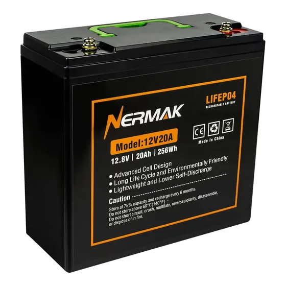 Bateria De Lítio Nermak 12v 20ah Para Energia Solar