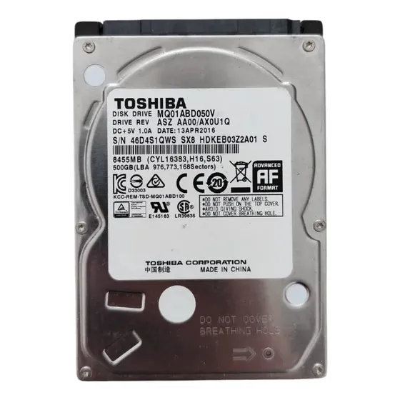 Hd Interno Toshiba 500gb Mq01abd050 5400rpm (Recondicionado)