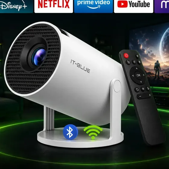 Projetor Hypefull Smart HY300 PRO Portátil Android 12 com Wi-Fi 5G e Bluetooth Projetor Hypefull Smart HY300 PRO Portátil Android 12 com Wi-Fi 5G e Bluetooth