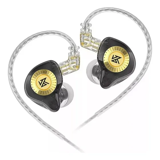 Fone De Ouvido Kz Edx Pro Dj Musicos Retorno Palco In-ear Cor Preto