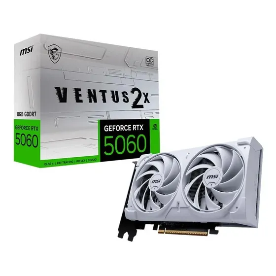 Placa De Vídeo Msi Rtx 5060 Ventus 2x Oc White, 8gb Gddr7
