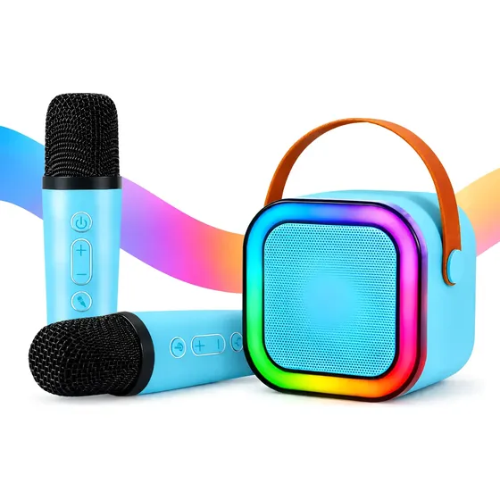 Caixa De Som Bluetooth Mini Portátil Com 2 Microfones