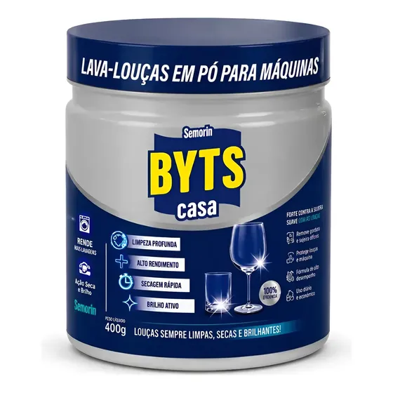 Lava Louças Em Pó Concentrado Para Maquinas 400g Byts