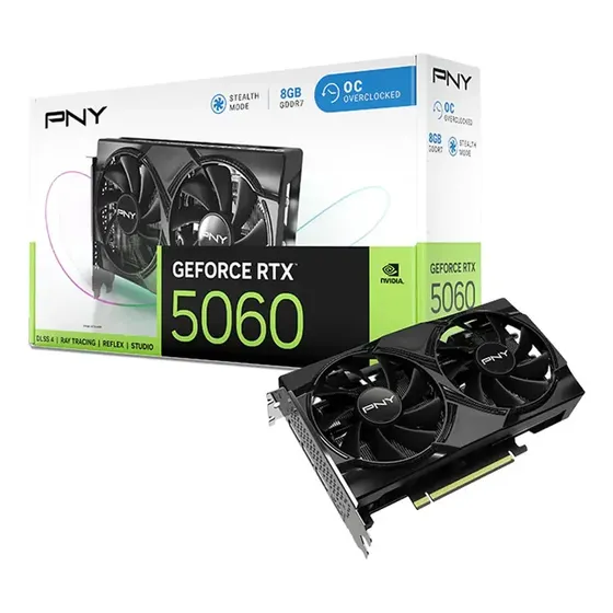 Placa De Vídeo Pny Geforce Rtx 5060 Oc Edition Com 8gb Gddr7