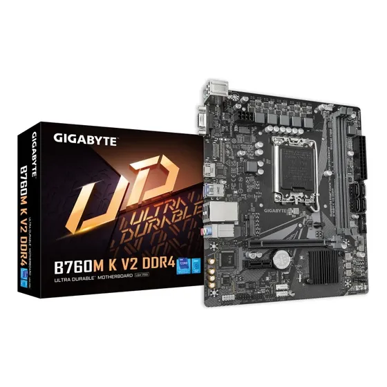 Placa Mãe Gigabyte B760m K V2 Ddr4, Intel Lga 1700, Matx