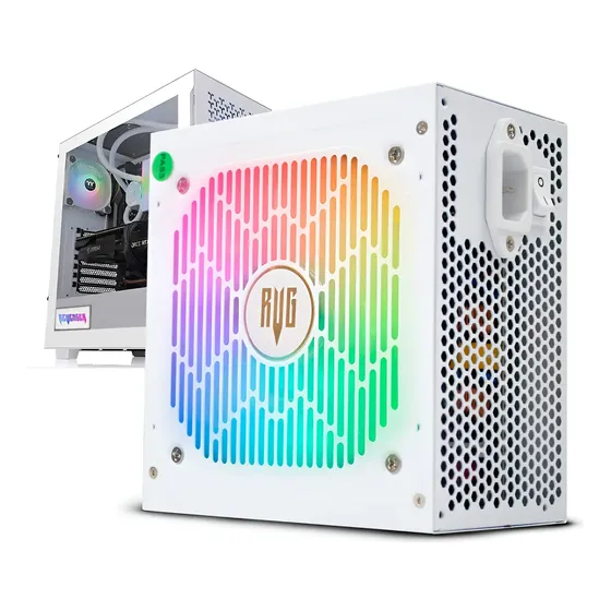 Fonte Atx 650w 80 Plus Bronze Pfc Ativo Com Led Rgb Revenger