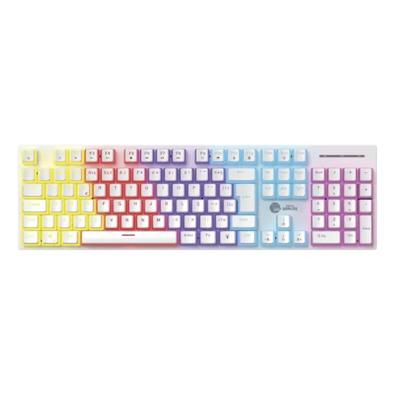 Teclado Mecânico Gamer Ninja Leap Pudim, Switch Blue Rainbow