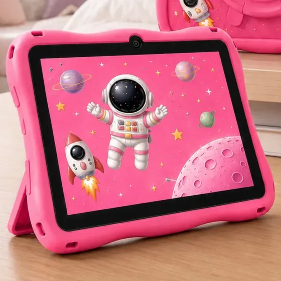 Tablet Infantil Menina Rosa Android 128gb 6gb Ram Wi-fi Kids