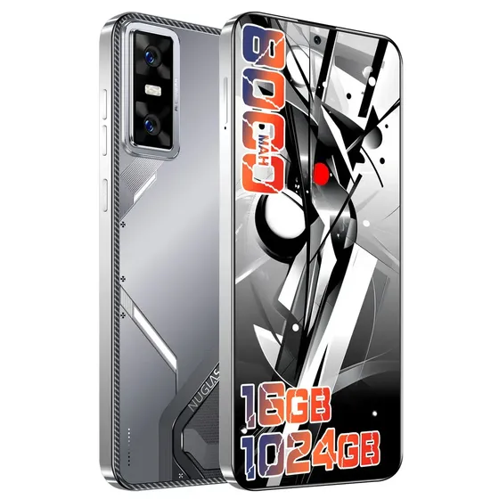 Smartphone NUGLAS GT30 PRO 5G Dual Sim 16GB RAM 512GB ROM Dimensity 9200 Tela HD+ 6.82 Bateria 8000mAh
