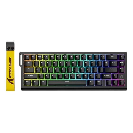 Teclado Gamer Magnético 8000hz Attack Shark Com Fio X68 He