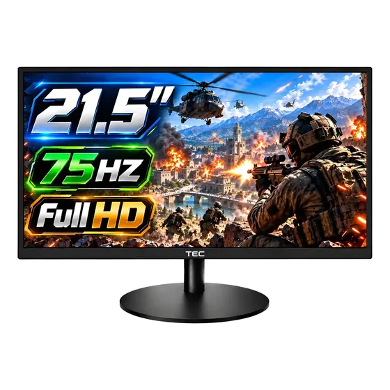 Monitor 21,5`` 75hz Hdmi Vga Rama Led Pc Cftv Gamer 127/220v