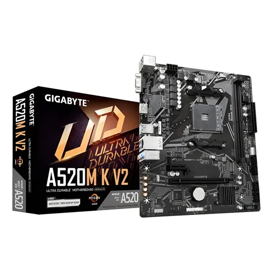 Placa Mae Gigabyte A520m K V2 Ddr4 Suporta Amd Ryzen
