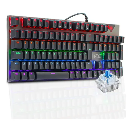 Teclado Gamer Mecânico Blue Switch Led Rgb Usb Pc Ps4 Xbox