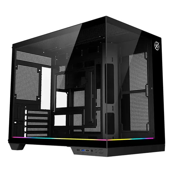 Gabinete Kalkan Saga Rgb Preto Sem Fan Klk00044