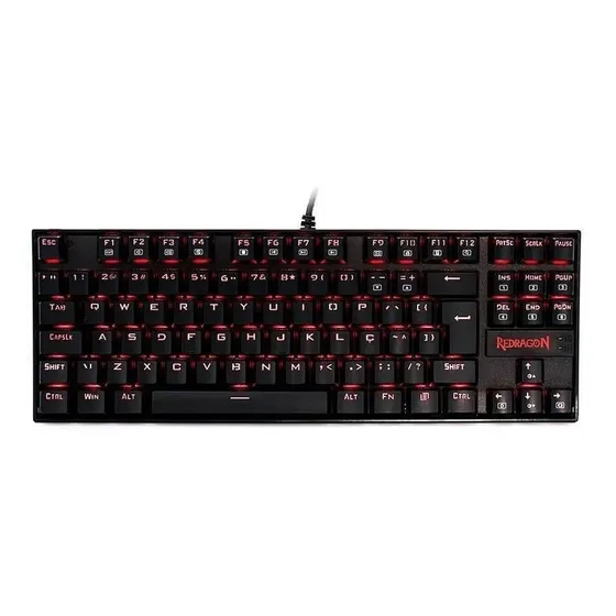 Teclado Mecânico Redragon Kumara Led Red Switch Brown K552-2