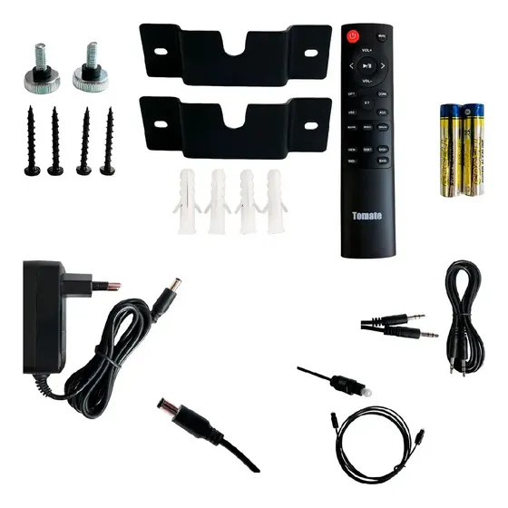 Barra De Som Com Subwoofer Tomate Mts-2023 Preta,.
