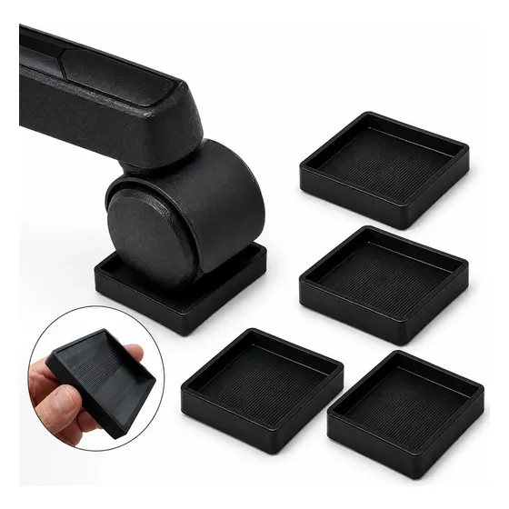 Kit 5 Calços Cadeira Gamer Rodinha Trava Para Simulador