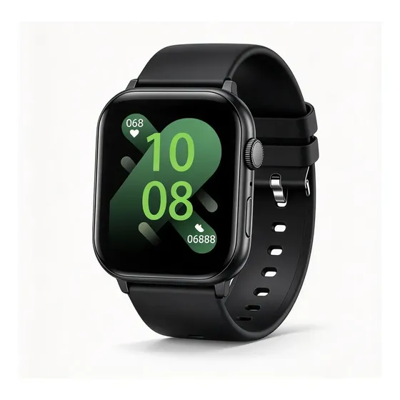 Jiditech Smartwatch Relógio Inteligente M66 Pro, Tela HD 1.83", Chamadas Bluetooth, Monitor de Saúde 24h, Carregamento Sem Fio, Masculino Feminino Android e iOS, Preto
