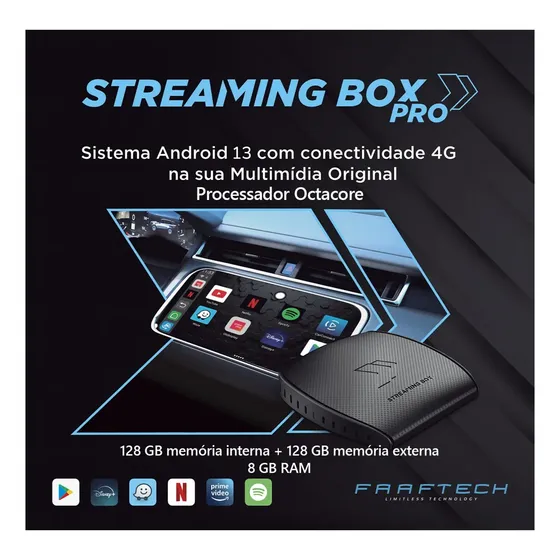 Streaming Box Pro Android Auto Carplay Leap Motors C10
